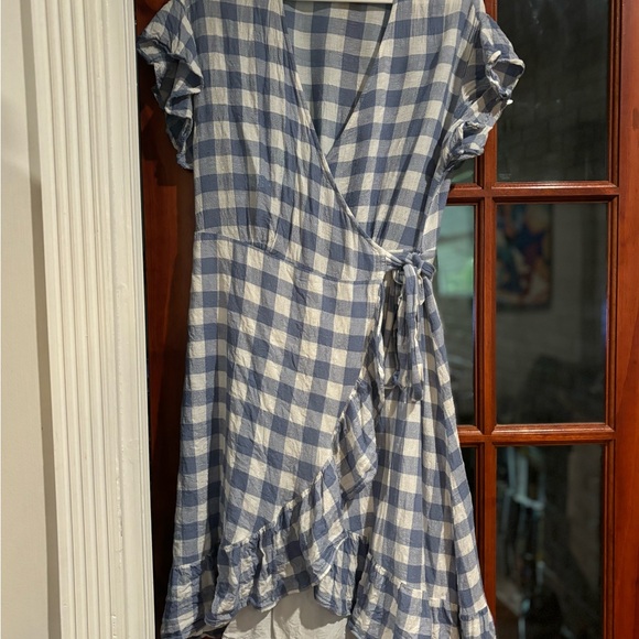 Rails Gingham Wrap Dress Size Medium - Picture 4 of 6